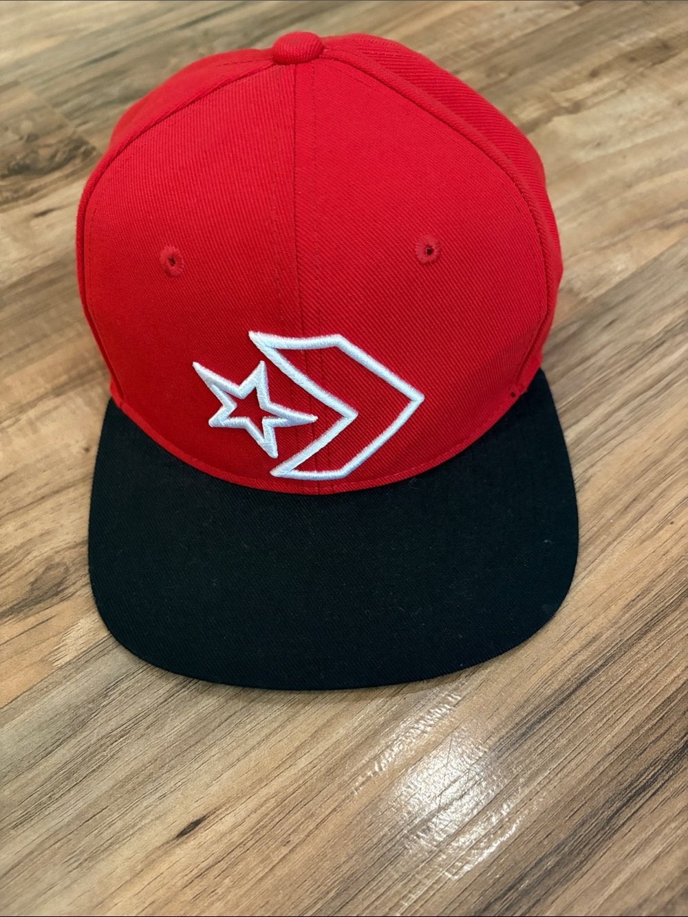 Converse Red and Black Embroidered Star Snapback